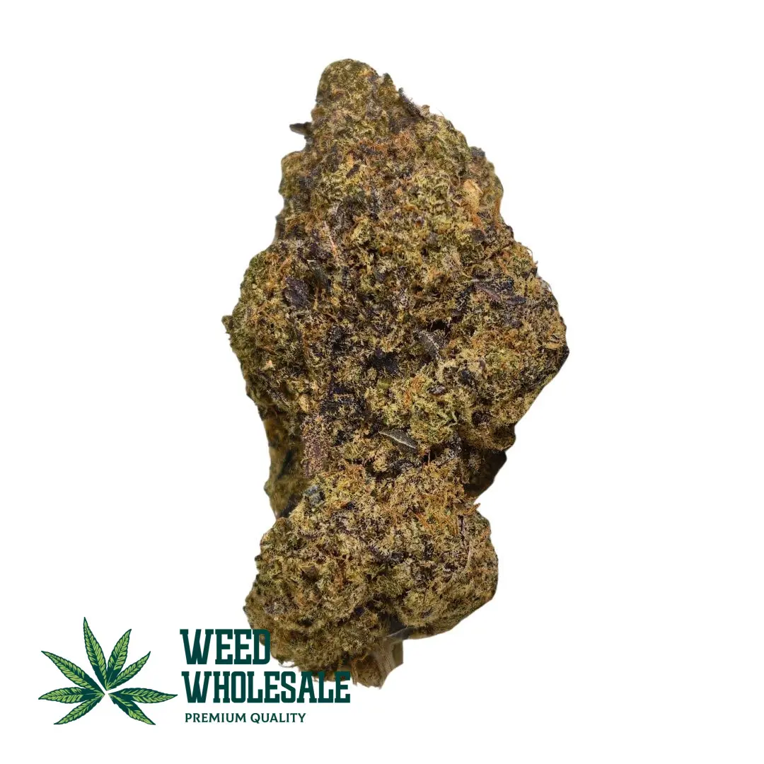 Dense Rainbow Reserve AAAA buds coated in frosty white trichomes with bright orange pistils, olive-green hues, and premium craft cannabis structure.