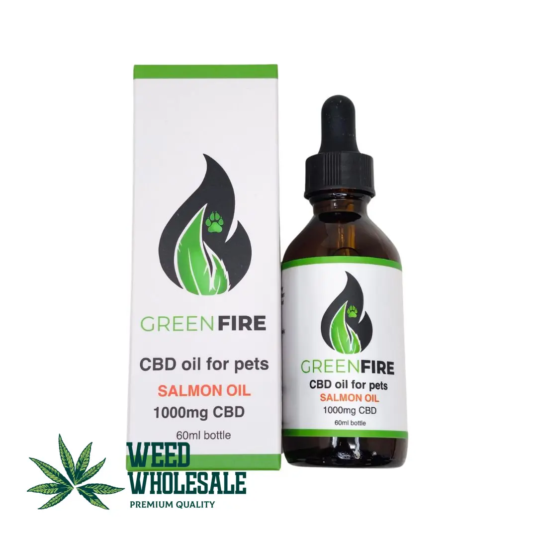A 30ml bottle of THC-free CBD oil for pets with a graduated dropper.