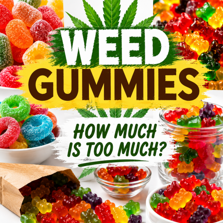 An image of weed gummies for blog guiding Canadians on how benefits, risks and how to dose THC gummies